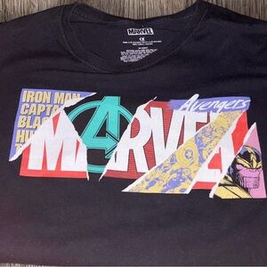 Marvel Black Avengers Logo Tee